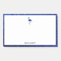Blanc sur Bleu Faux Parties scintillant Flamant ro