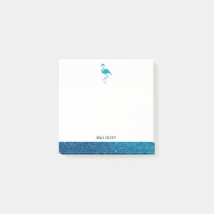 Post-it® Blanc sur Turquoise Parties scintillant Faux Flama