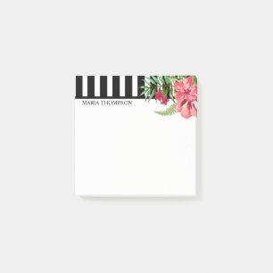 Post-it® Blancs Et Noirs Et Fleurs Exotiques