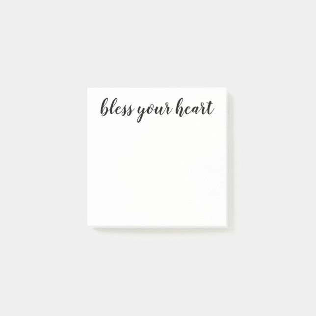 Post-it® Bless Your Heart Écriture Noire (Devant)