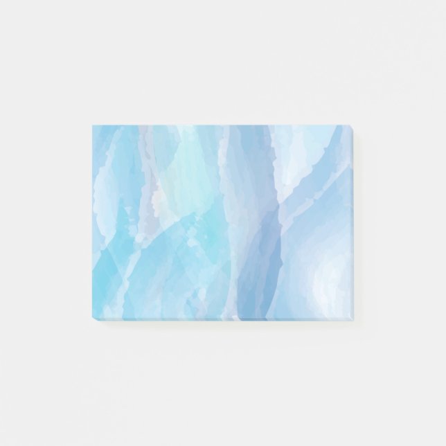 Post-it® Bleu, abstrait, cool couleur de l'eau brosse art (Devant)