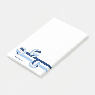 Post-it® bleu blanc volleyballs nom personnalisé