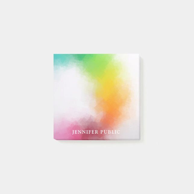 Post-it® Bleu bleu violet vert rouge orange jaune (Devant)