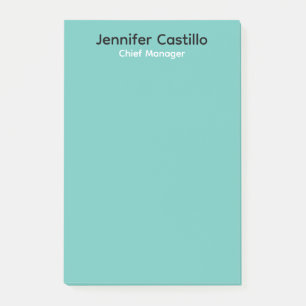 Post-it® Bleu clair noir blanc minimaliste moderne