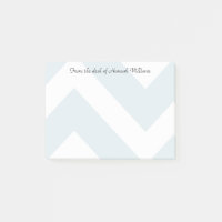 Bleu de glace Chevron rayures avec nom personnalis