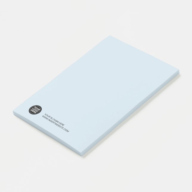 Post-it® Bleu de logo de Custom Your Company (Incliné)