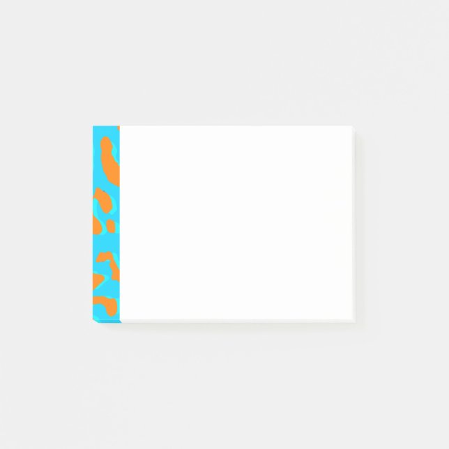 Post-it® Bleu Empreinte de léopard (Devant)
