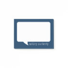 Bleu et blanc de la marine Parler bulle Nom person