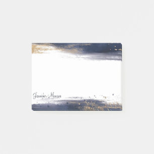 Post-it® Bleu et or aquarelle bracelets personnalisés