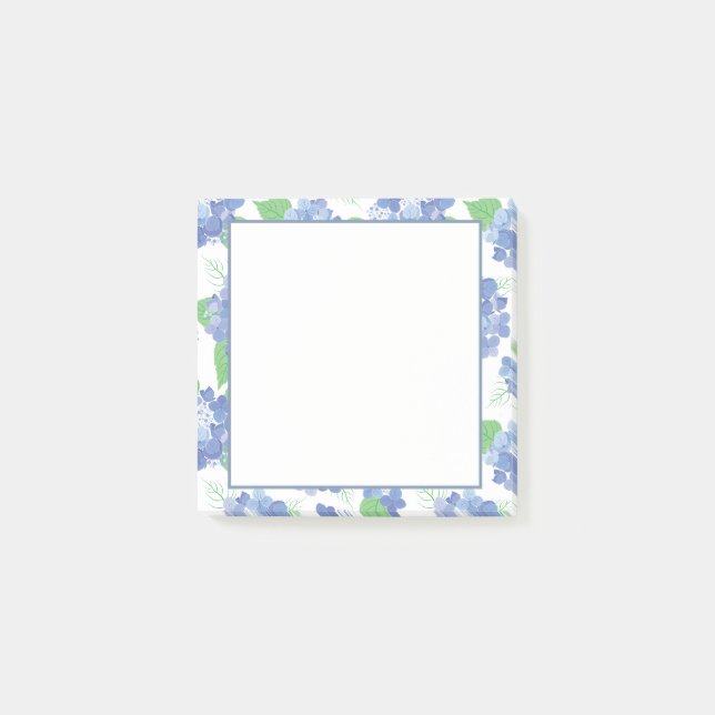 Post-it® Bleu Hydrangée fleurs (Devant)