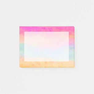 Post-it® Bleu rose Jaune arc-en-ciel Abstraites bandes