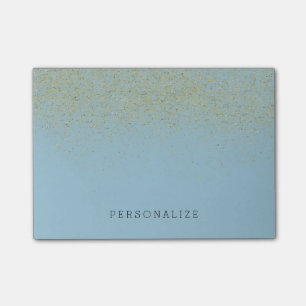 Post-it® Bleu solide de parties scintillantes d'or