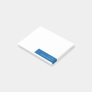 Post-it® Bloc de couleur moderne bleu royal simple
