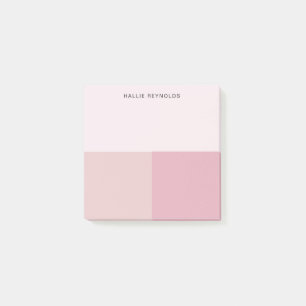 Post-it® Bloc de couleur Monogramme Rose Pâle Pastel