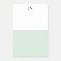 Bloc de couleur pastel vert clair et blanc avec mo