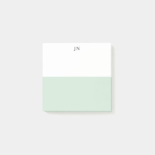 Post-it® Bloc de couleur pastel vert clair et blanc avec mo