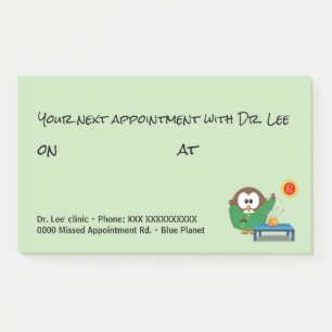 Post-it® Bloc de Post-It-Notes de chouette de docteur chino