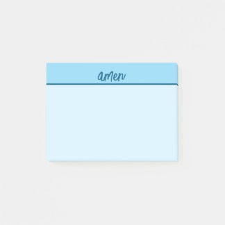 Post-it® Bloc-notes adhésif bleu Christian AMEN Typologie d