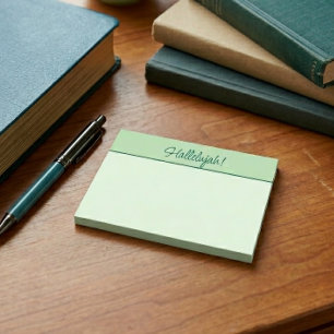 Post-it® Bloc-notes adhésif vert Alléluia chrétien