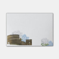 Bloc-notes bleu antique d'hortensia de Rome