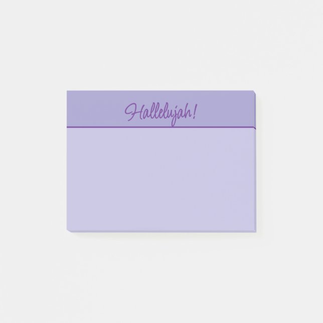 Post-it® Bloc-notes Christian Hallelujah en violet (Devant)