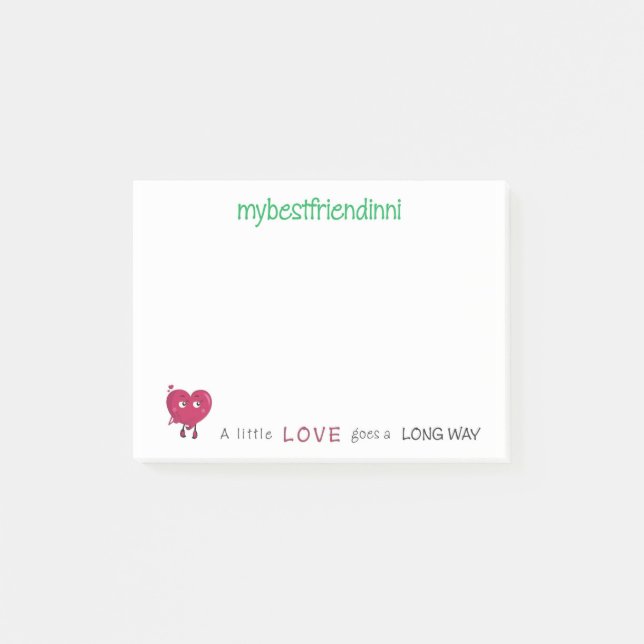 Post-it® Bloc - notes collant d'amour (Devant)