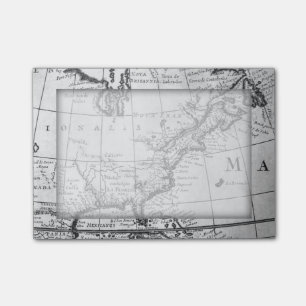 Post-it® Bloc-notes collant vintage de carte du monde