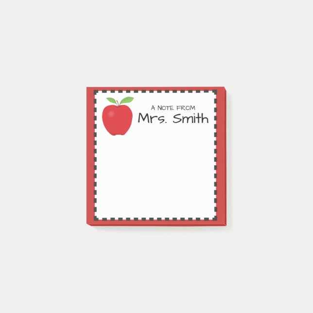 Post-it® Bloc - notes d'Apple pour un professeur (Devant)
