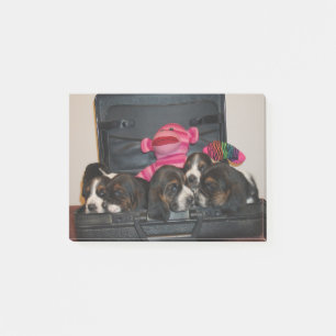 Post-it® Bloc-notes de chiot de chien de basset