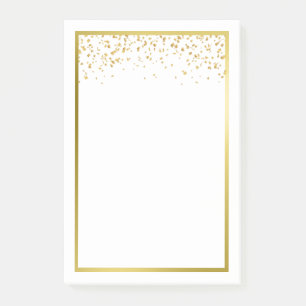 Post-it® Bloc - notes de confettis de feuille d'or de Faux