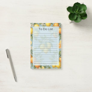 Post-it® Bloc-notes de liste de tâches Citrus avec lignes e