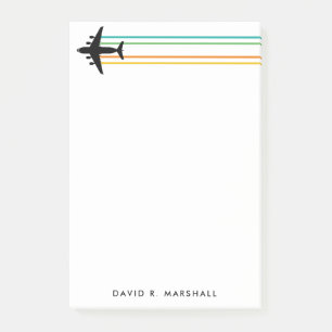 Post-it® Bloc-notes de nom personnalisé rayé C-17 Globemast