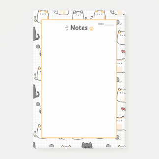 Post-it® Bloc-notes de notes de chat mignon Kawaii