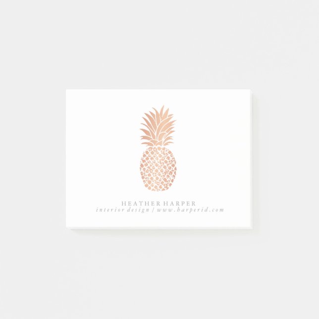 Post-it® Bloc - notes de notes de post-it - ananas rose (Devant)