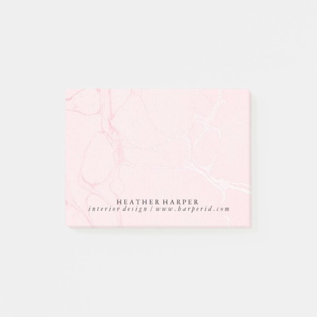 Post-it® Bloc - notes de notes de post-it - marbre rose (Devant)