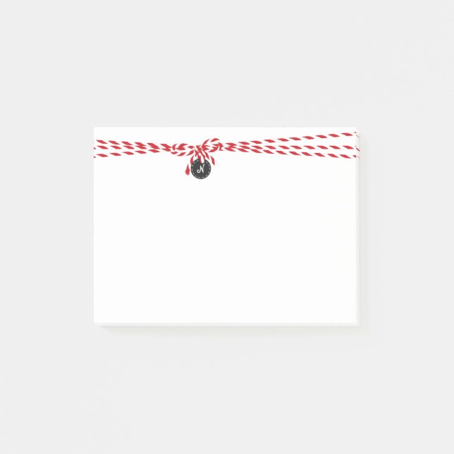 Post-it® Bloc-notes de post-it de Noël de ficelle de (Devant)