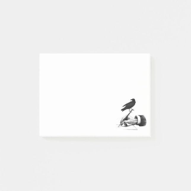 Post-it® Bloc-notes disponible de stylo-plume de Raven (Devant)