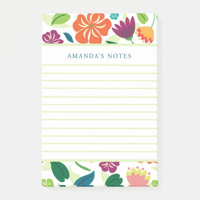 Post-it® Bloc-notes floral (Devant)