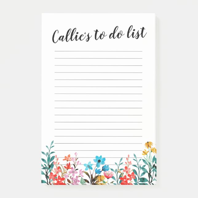 Post-it® Bloc-notes magnétique personnalisé Fleur sauvage a (Devant)