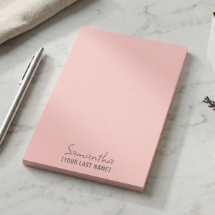Post-it® Bloc-notes minimaliste féminin   Rose beige