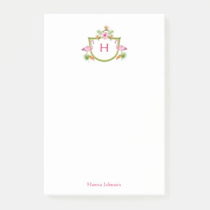 Post-it® Bloc-notes monogrammé fleurs & oiseaux tropicaux