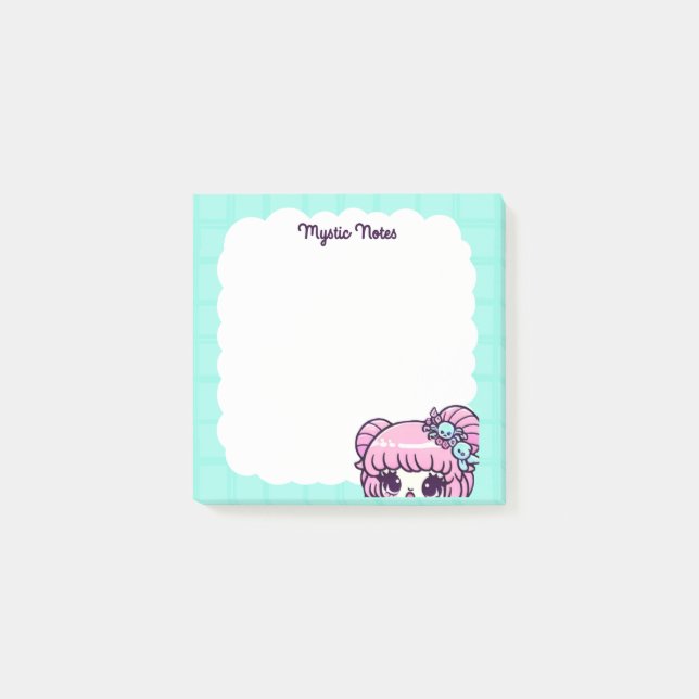 Post-it® Bloc-notes Pastel Goth Kawaii Mermaid Post-It (Devant)