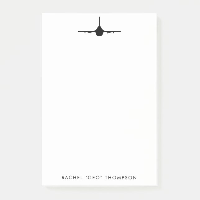 Post-it® Bloc-notes personnalisé F-16 Viper Fighter (Devant)