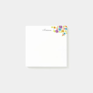 Post-it® Bloc-notes personnel Fleurs Vintages lumineuses