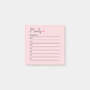 Post-it® Bloc-notes pour planificateur de repas
