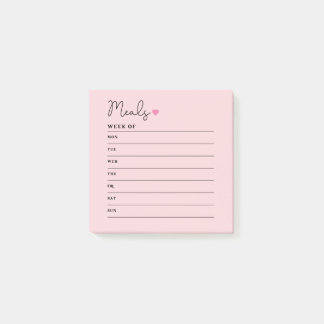 Post-it® Bloc-notes pour planificateur de repas