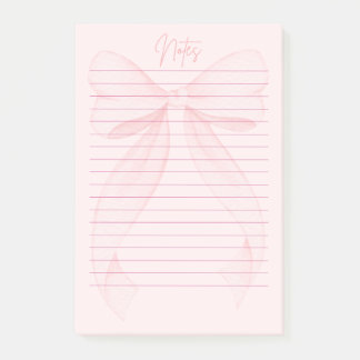 Post-it® Bloc-notes Rose Fille|Bloc-notes esthétique rose p