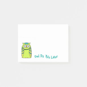 Post-it® Bloc-notes vert de hibou