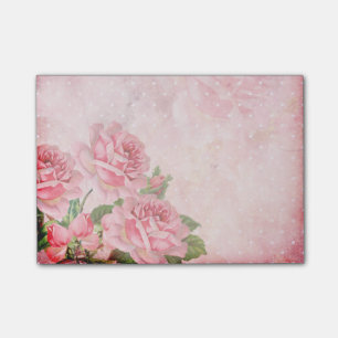 Post-it® Bloc - notes victorien rose vintage de roses