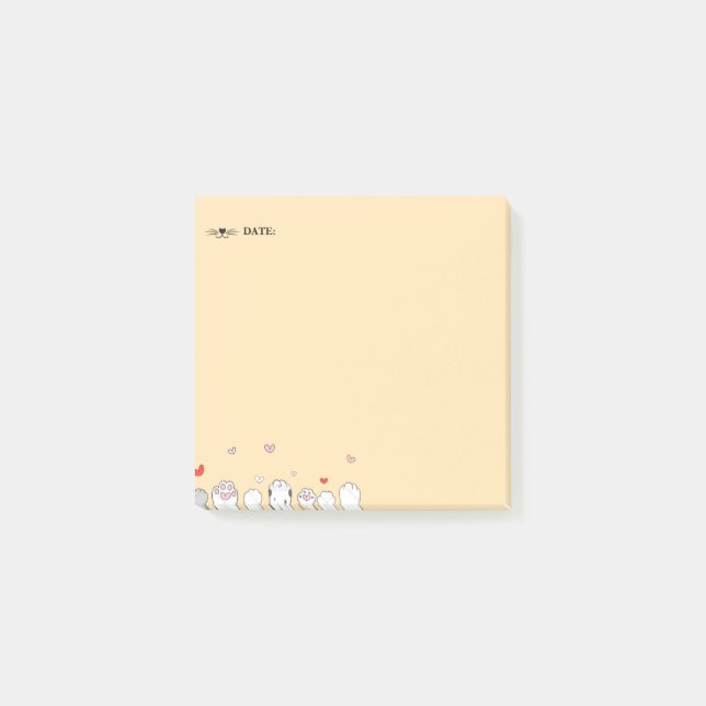 Post-it® "Bloc-notes Whiskers & Paws (Devant)